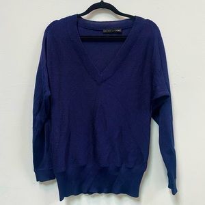 Ralph Lauren v neck sweater blue preppy knit sweater